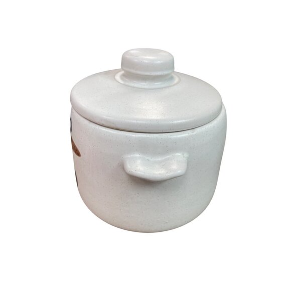 West Bend Vintage Mid Century Stoneware Casserole bean Pot With Lid SKU 9320 - Picture 2 of 16